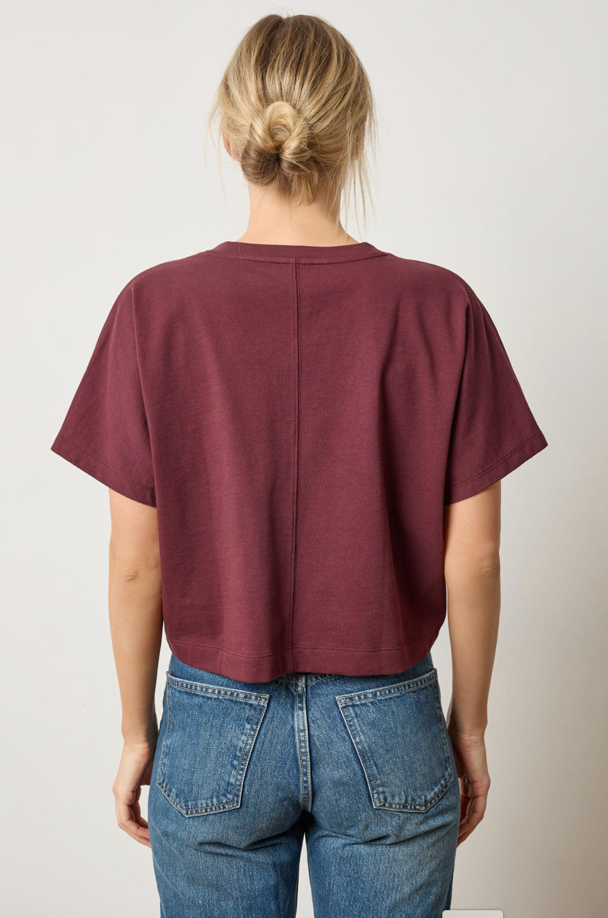 SHORT SLEEVE V-NECK DOLMAN