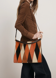 PATCHWORK VERONICA BEARD VIDA BAG ESPRESSO MULTI