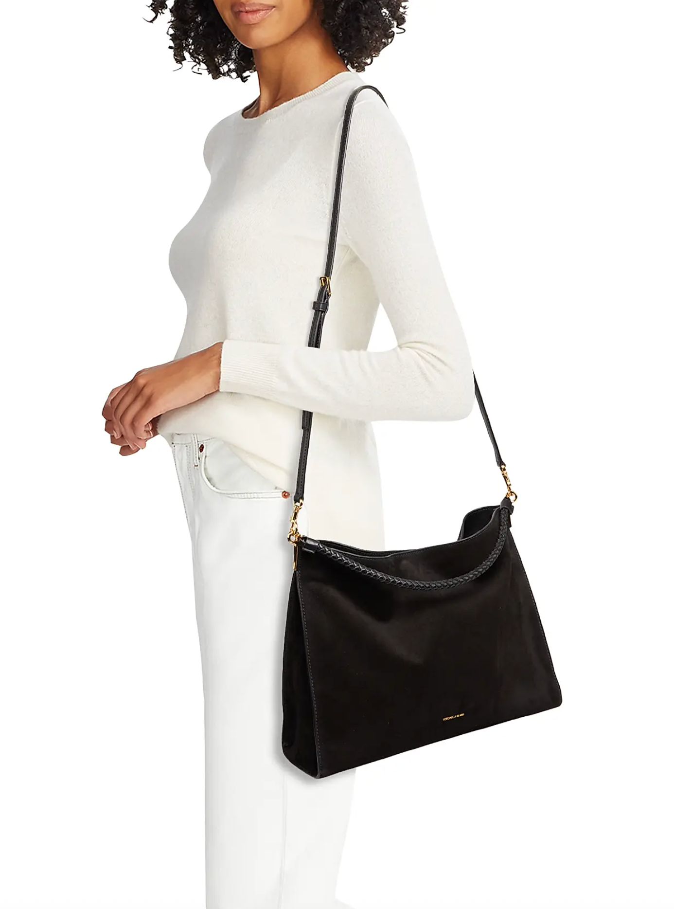 SUEDE VERONICA BEARD VIDA BAG BLACK