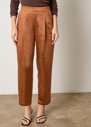 SATIN FLY FRONT PANT