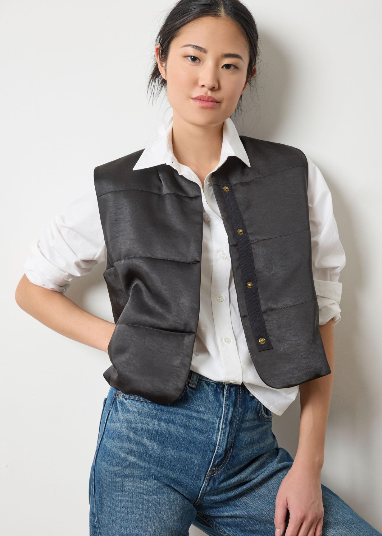 SATIN QUILTED VEST