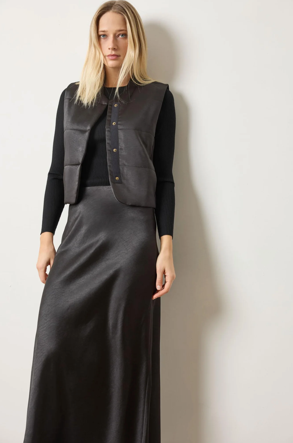 SATIN QUILTED VEST