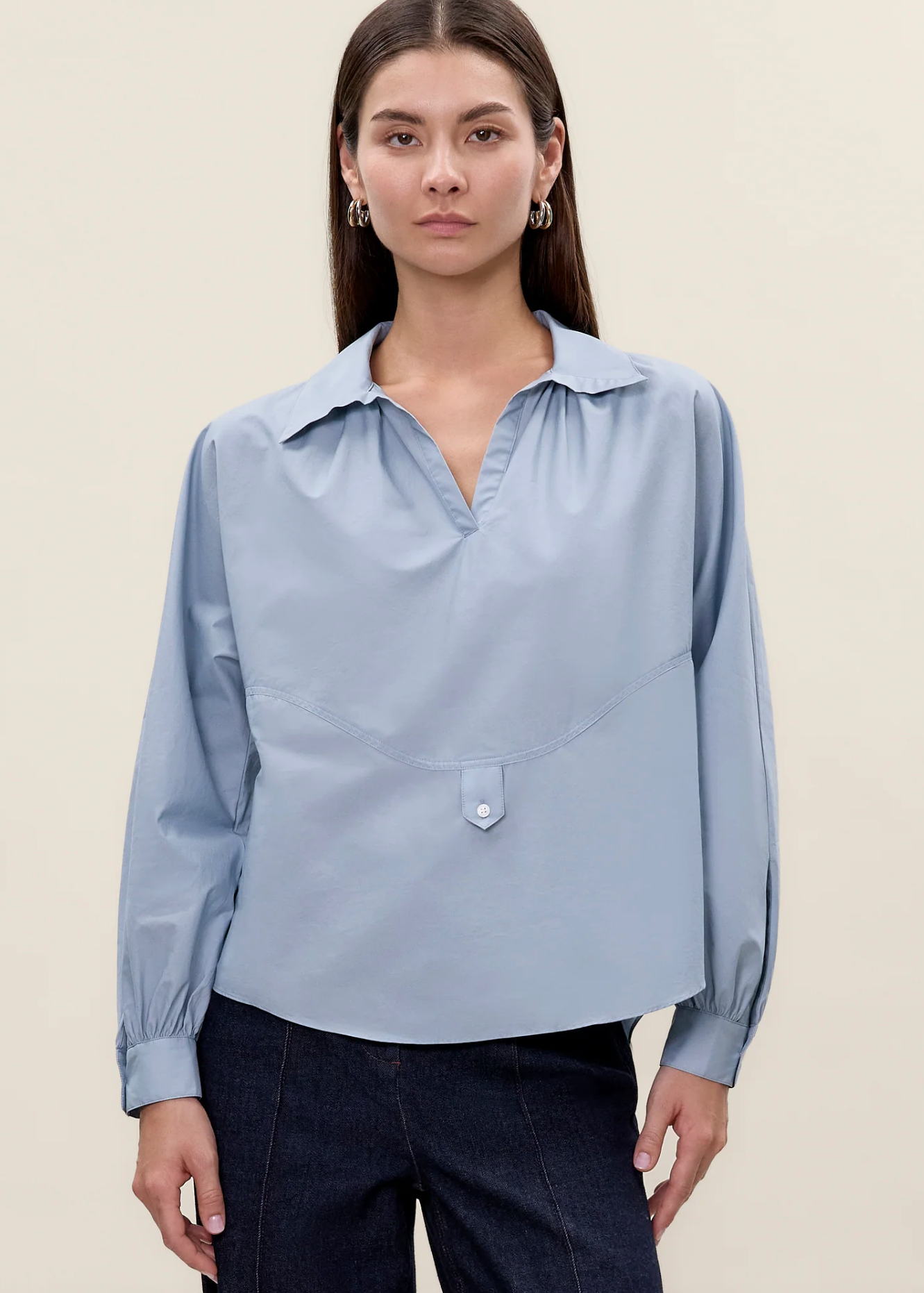 AISLEY POPLIN BLOUSE