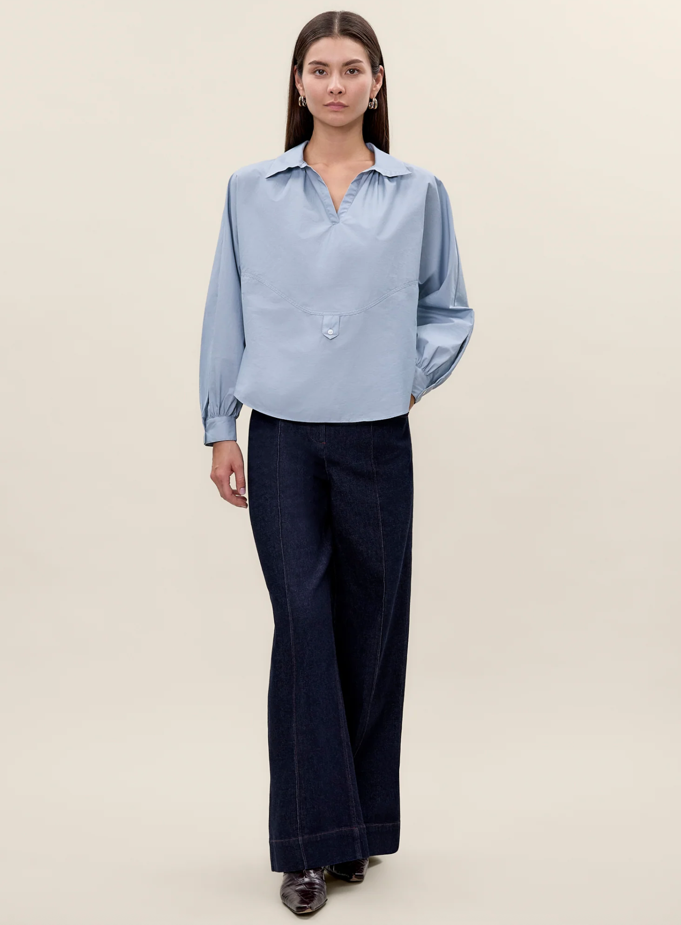 AISLEY POPLIN BLOUSE