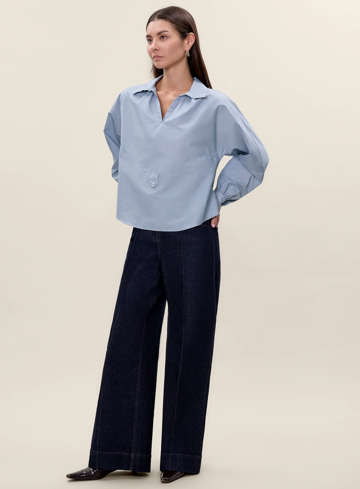 AISLEY POPLIN BLOUSE