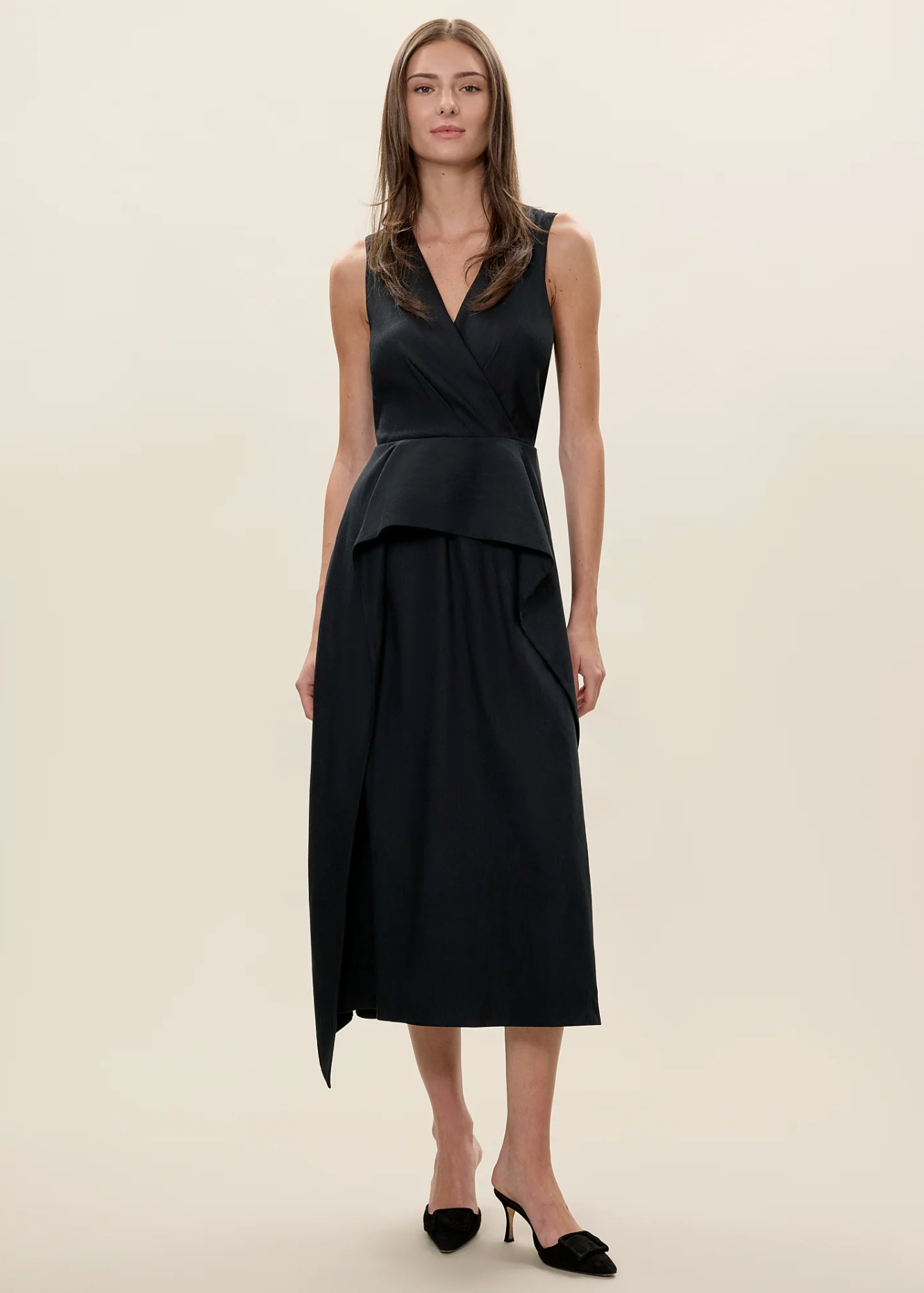 STRETCH LINEN DRESS