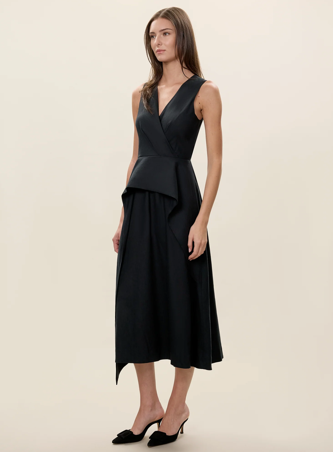 STRETCH LINEN DRESS