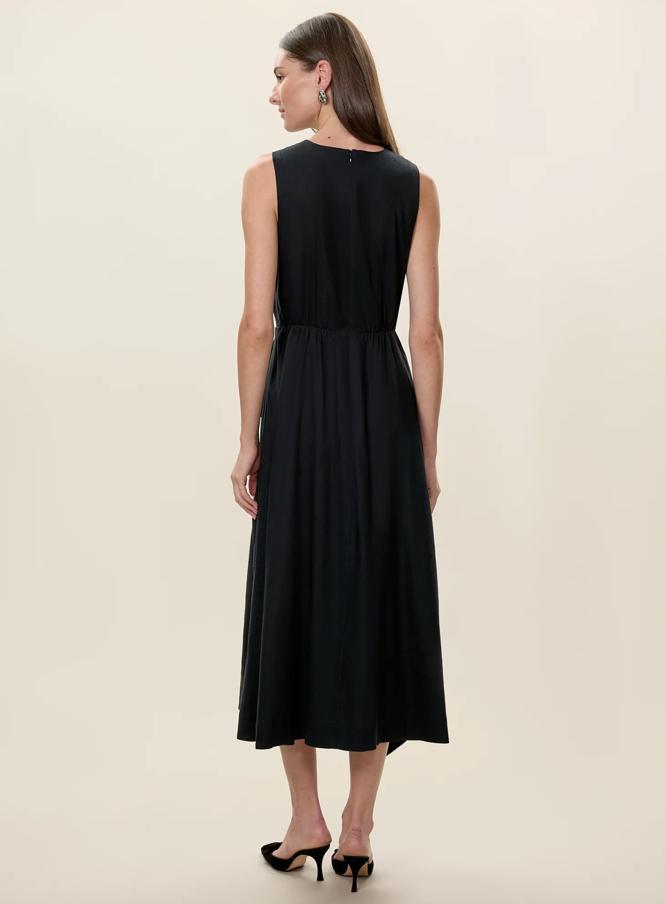 STRETCH LINEN DRESS