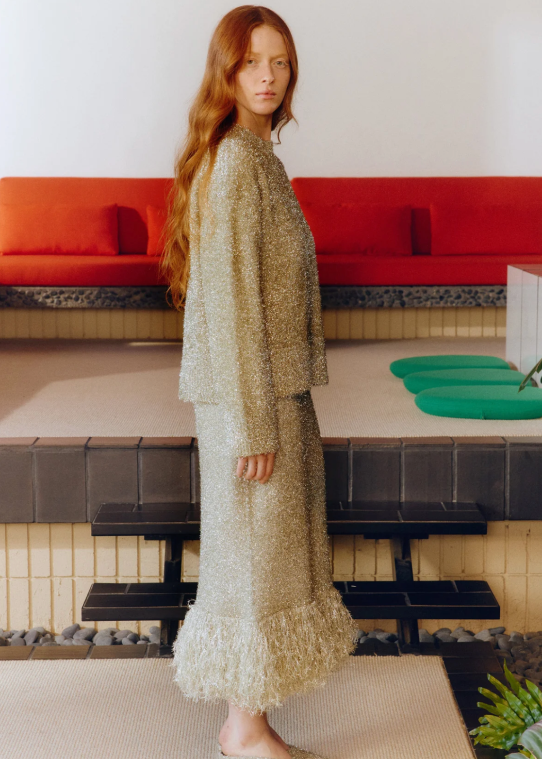 BRINK TINSEL KNIT SKIRT