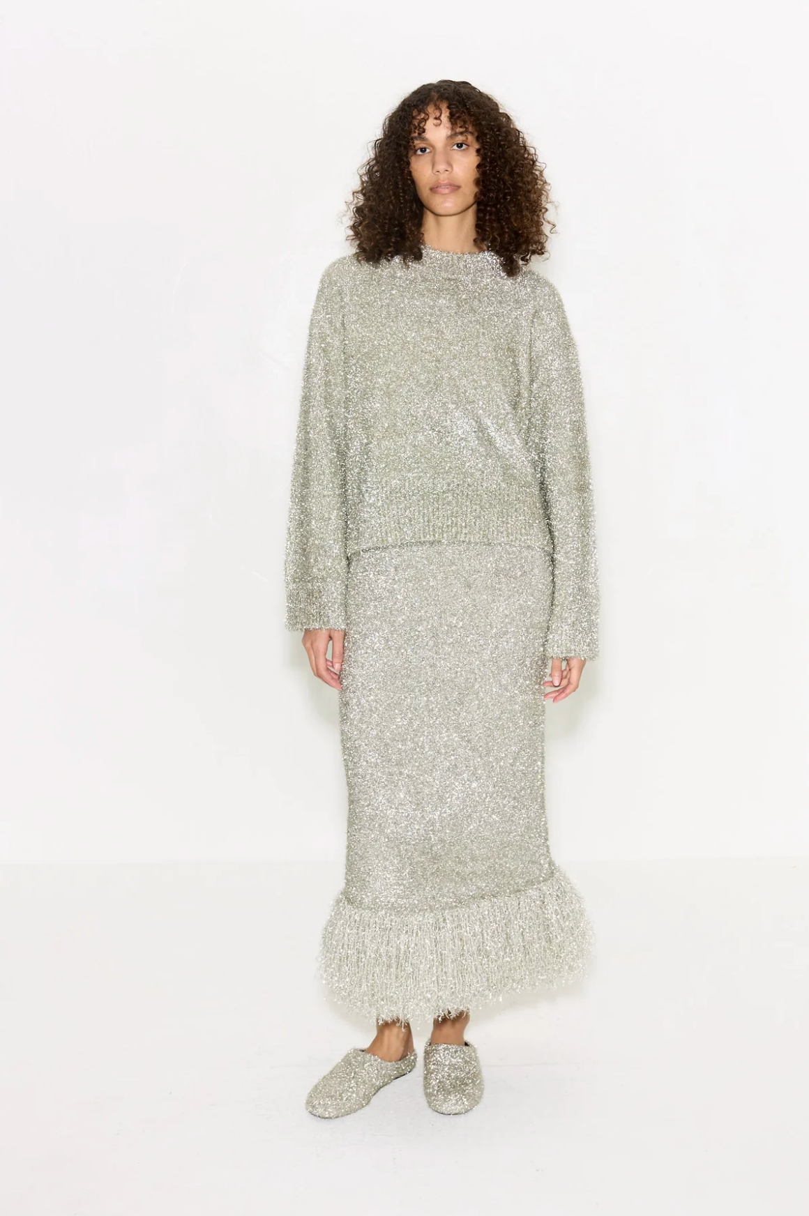 BRINK TINSEL KNIT SKIRT