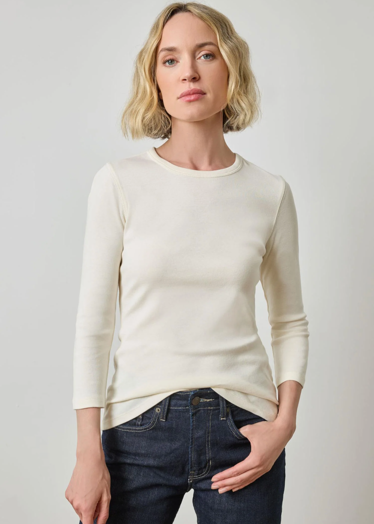 3/4 SLEEVE CREW