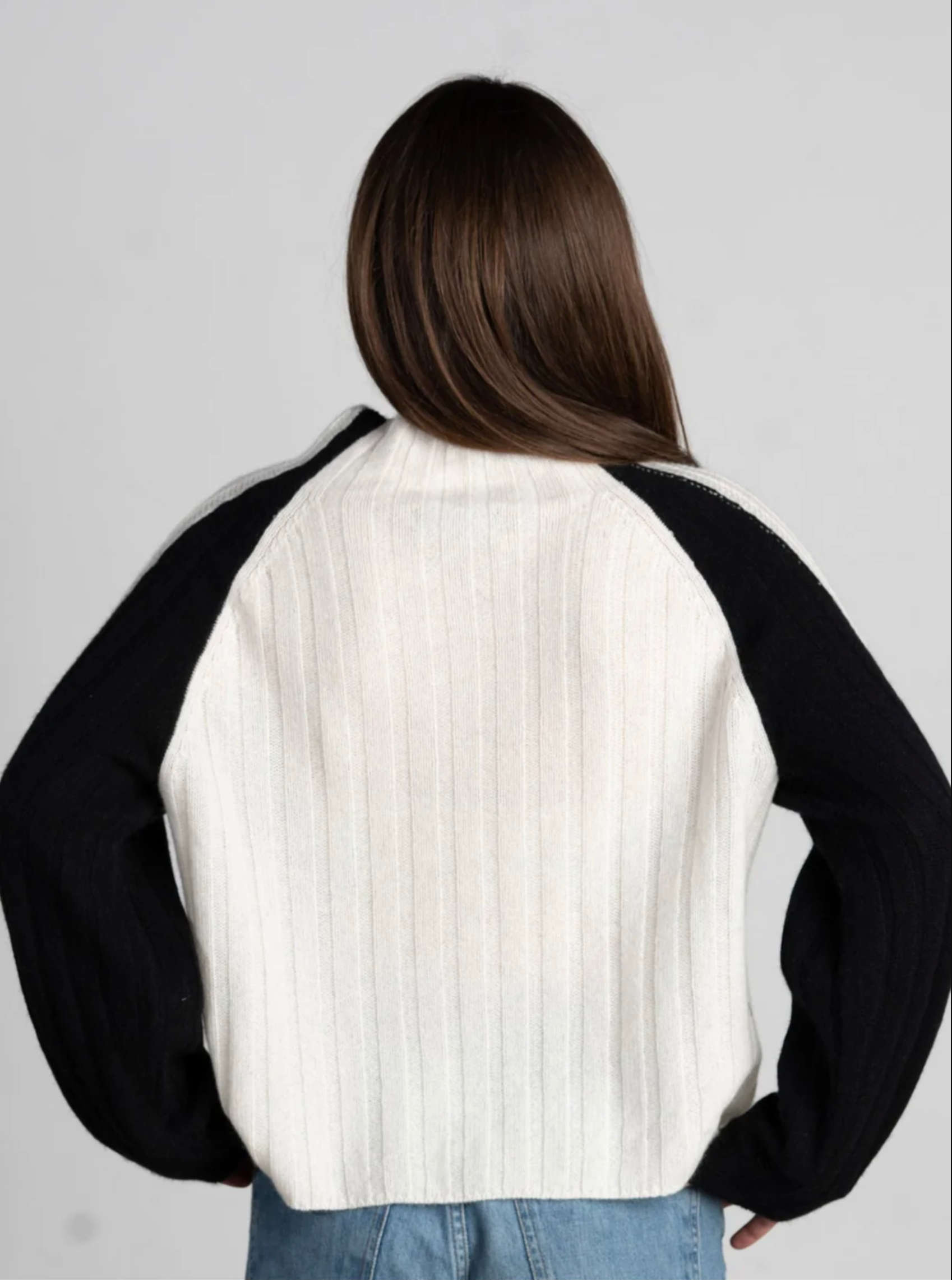 EVAN RIBBED 2 TONE MOCK