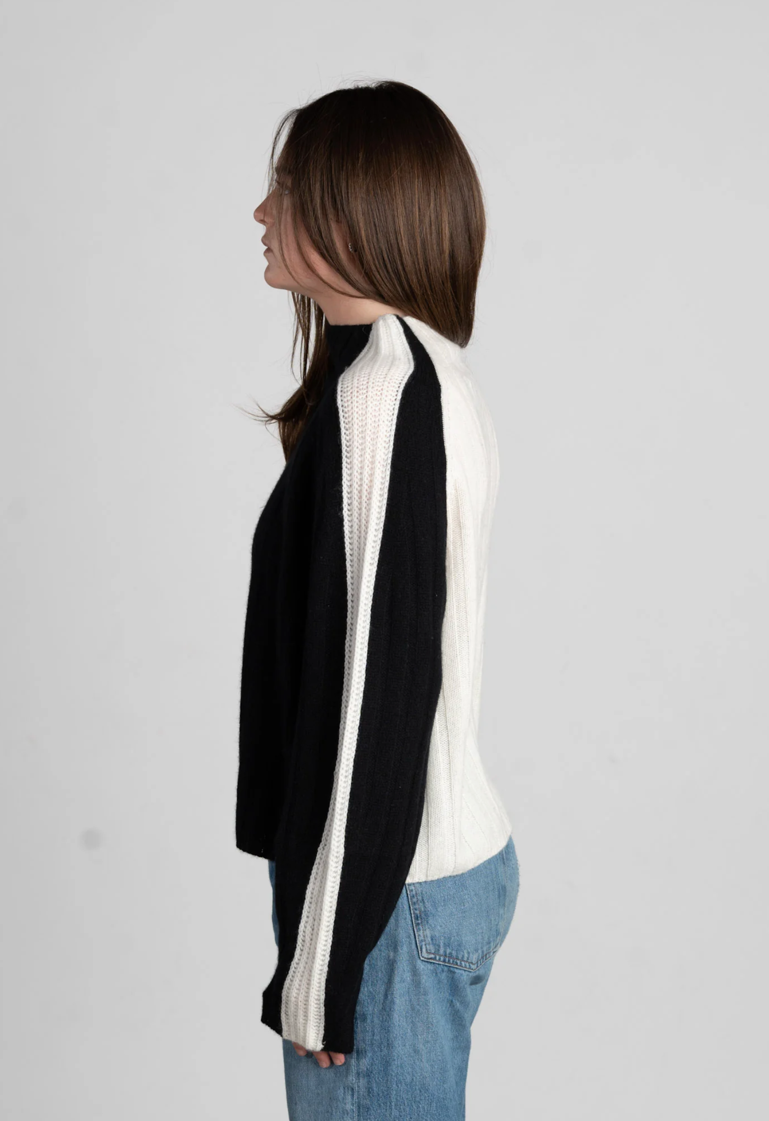 EVAN RIBBED 2 TONE MOCK