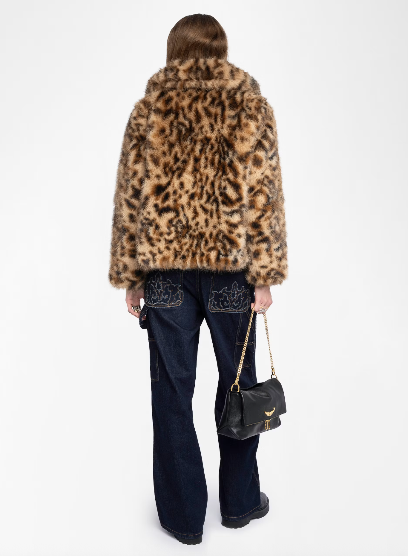 FAUX FUR LEOPARD COAT