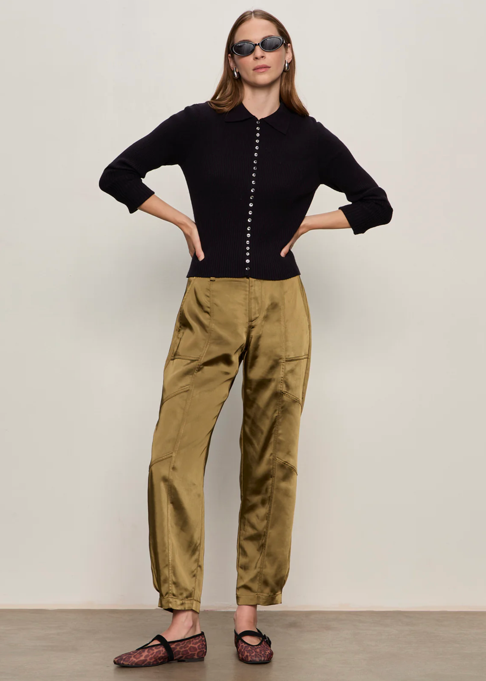 SAHARA SATIN TAPPERED PANT