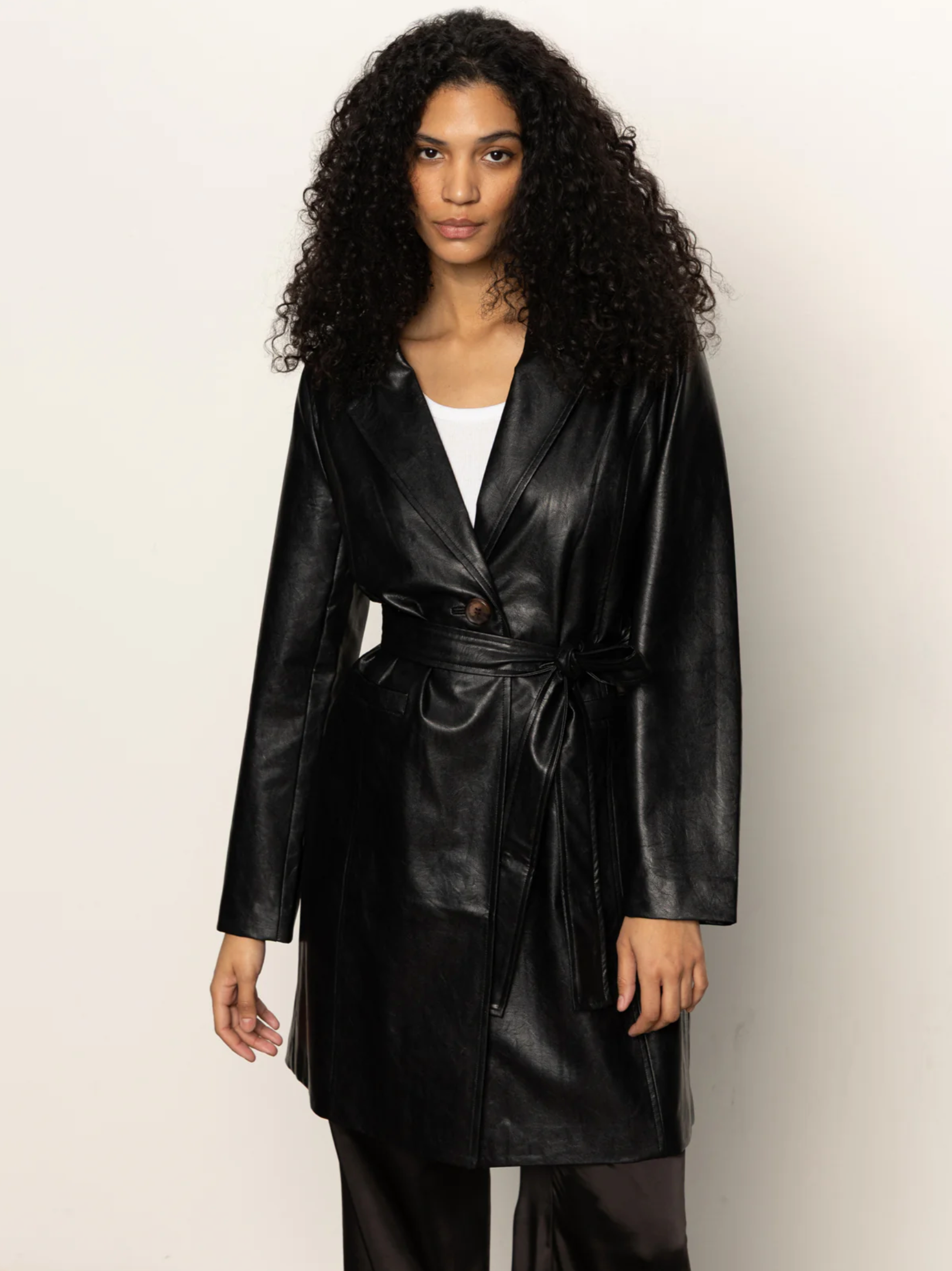 VEGAN LEATHER COAT