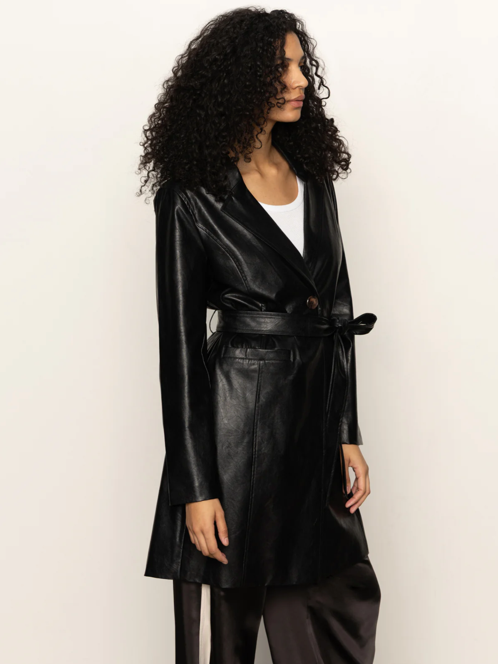 VEGAN LEATHER COAT
