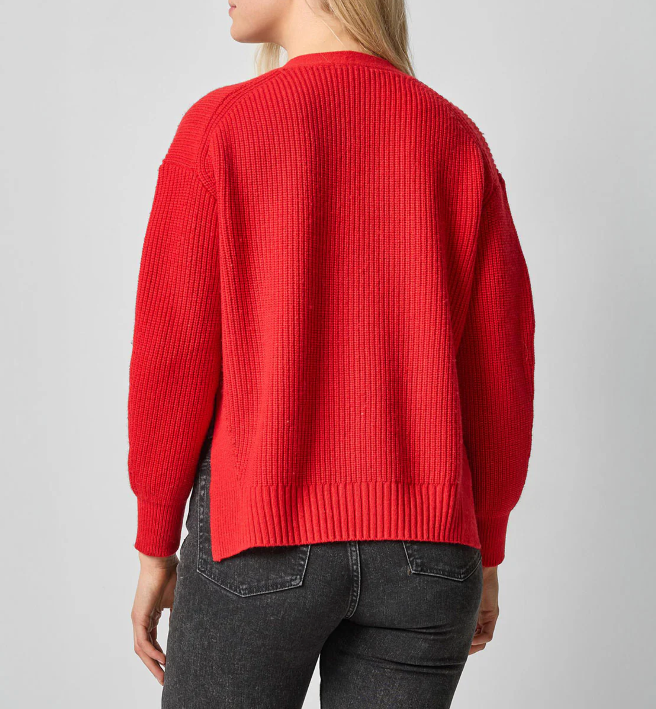 RELAXED SIDE VENT CARDIGAN