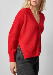 RELAXED SIDE VENT CARDIGAN