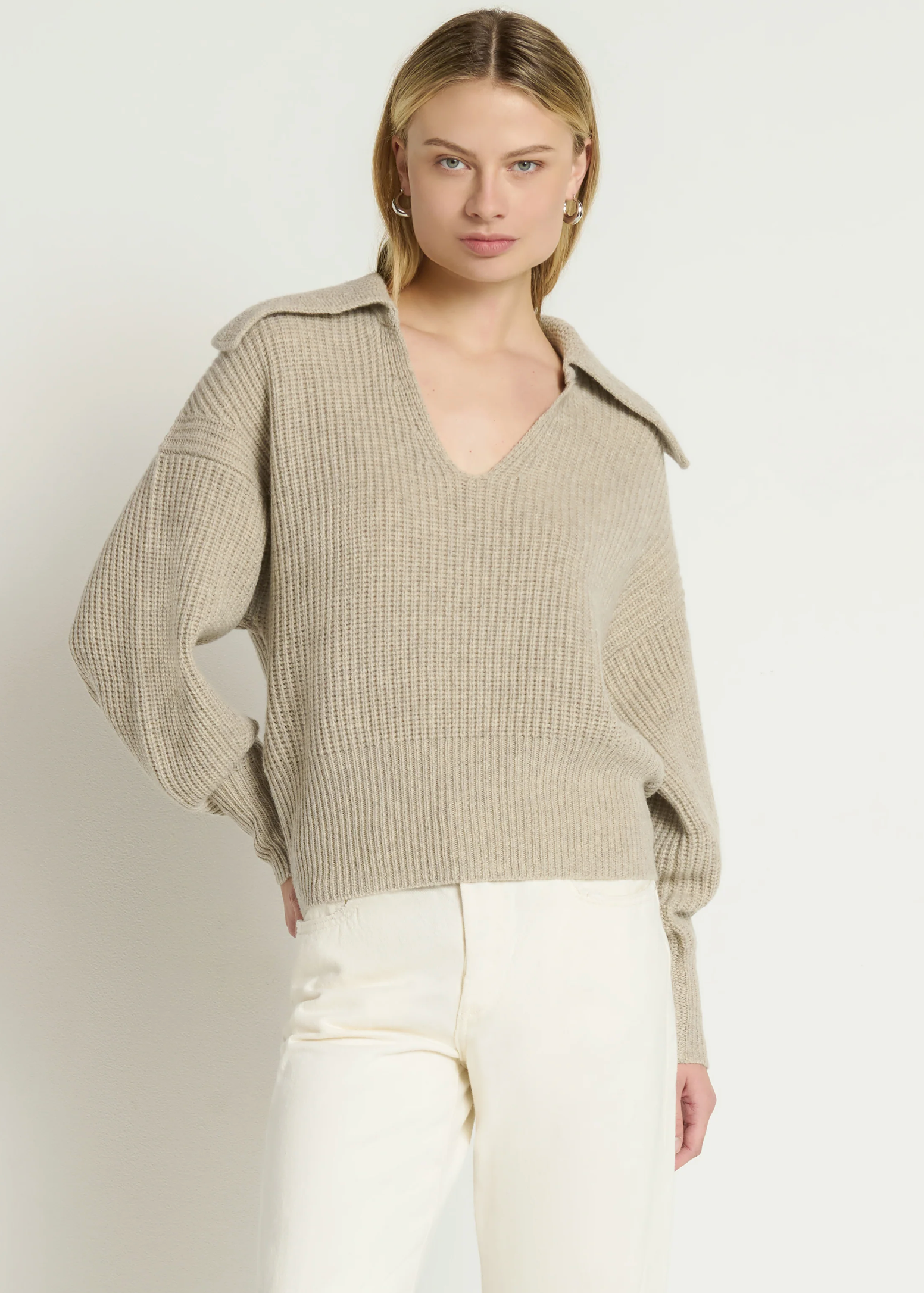 ASHTON COLLARED PULLOVER