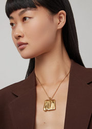 SUNDRA PENDANT NECKLACE LARGE GOLD