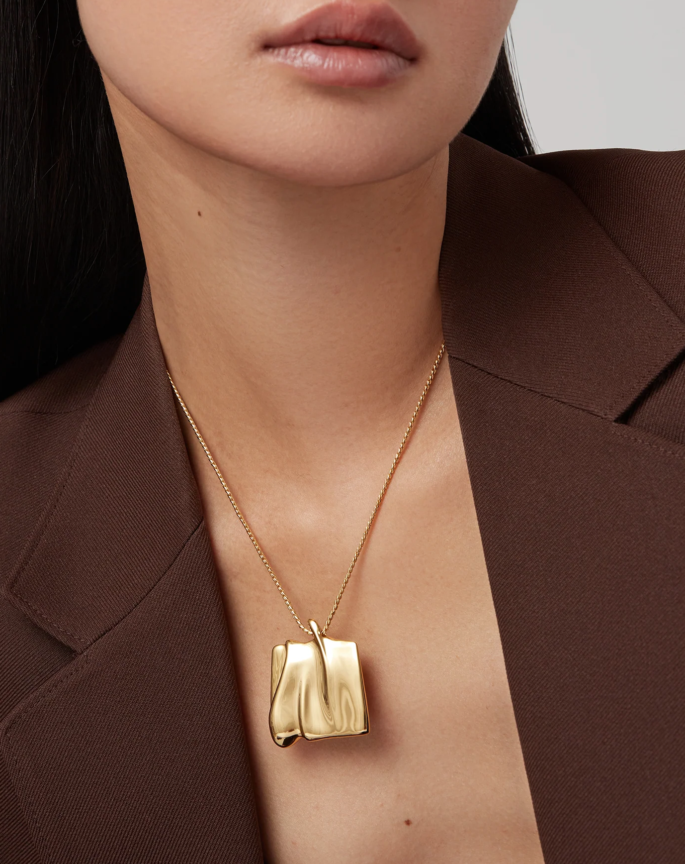 SUNDRA PENDANT NECKLACE LARGE GOLD