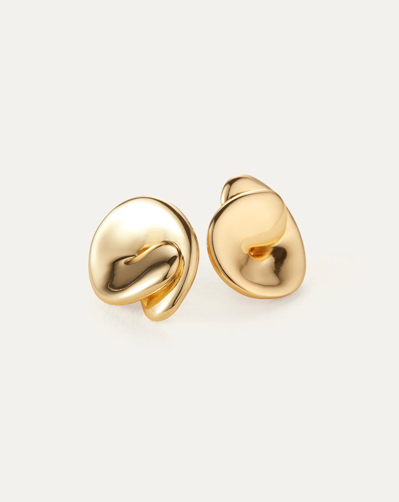 RIO BUTTON EARRINGS GOLD