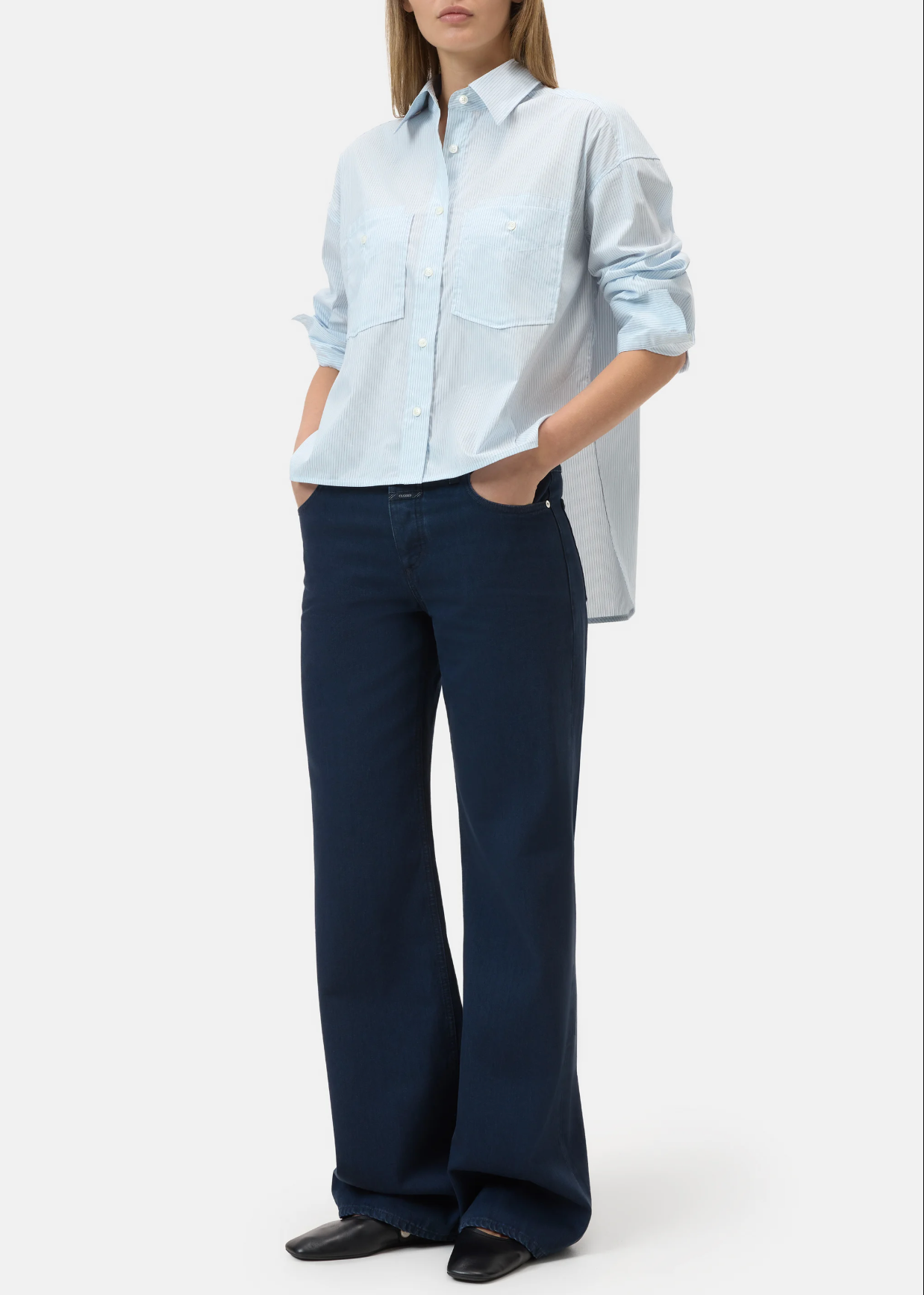 CROPPED FRONT OVERSIZED SHIRT