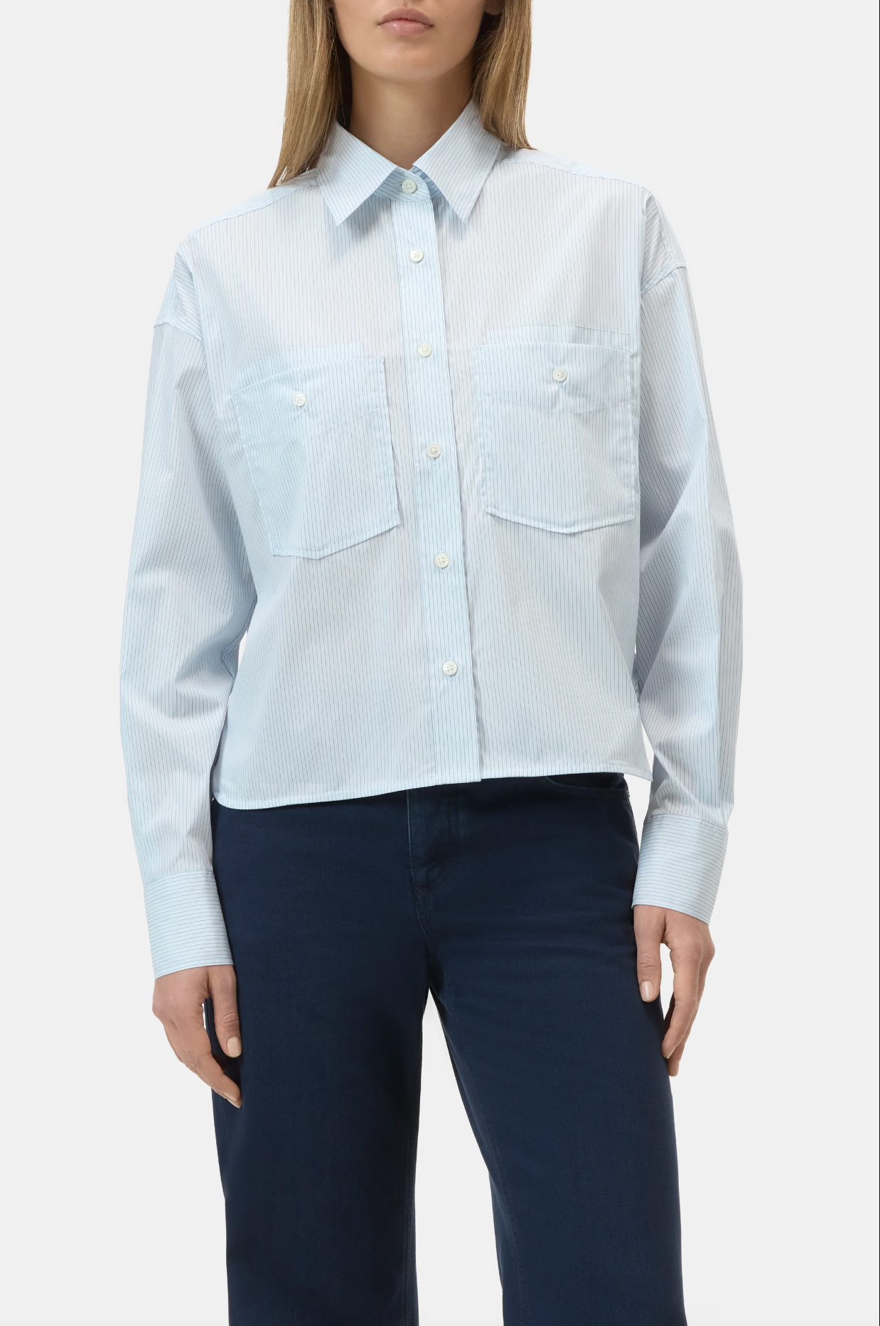 CROPPED FRONT OVERSIZED SHIRT
