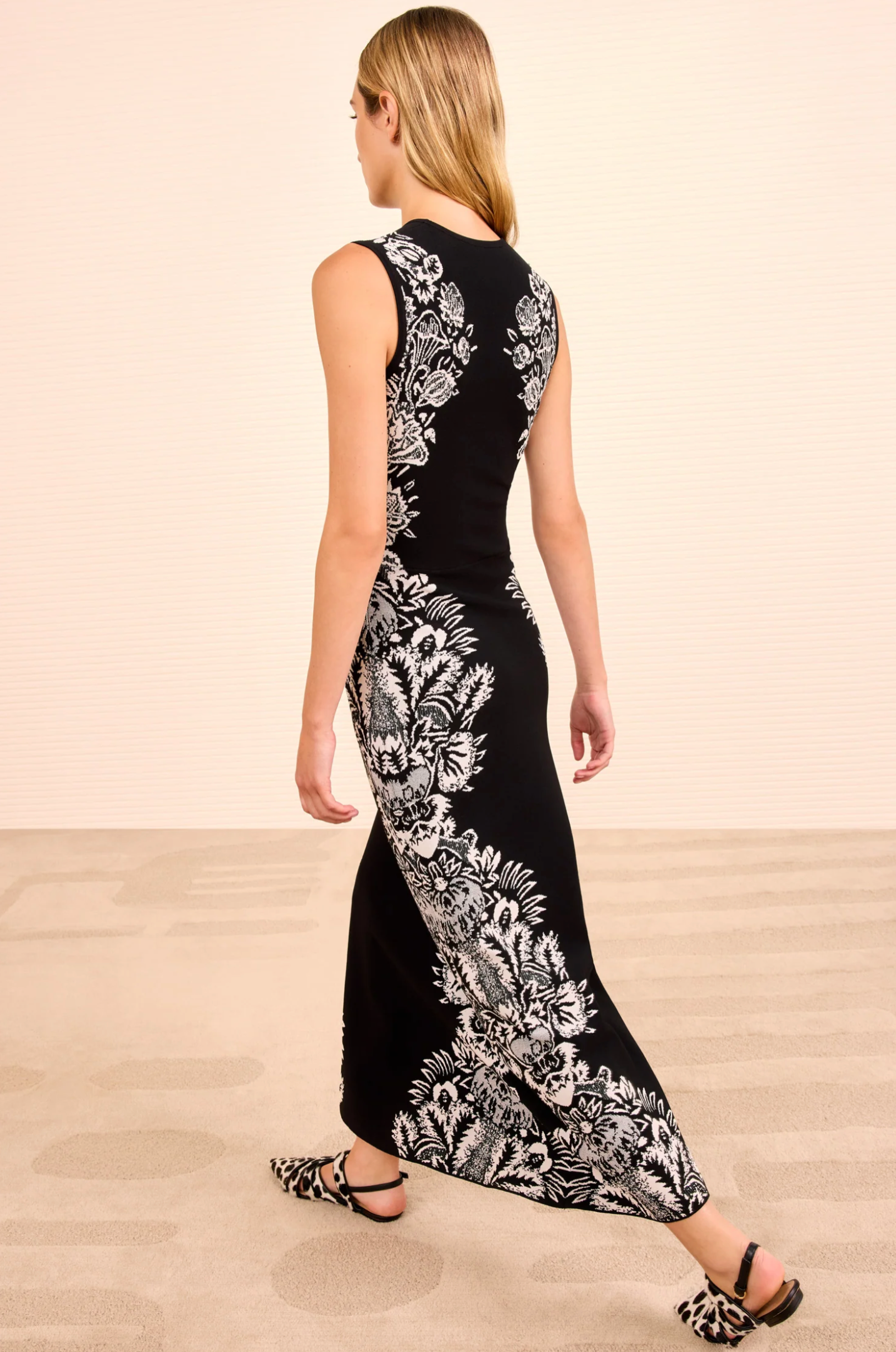 LIANA JACQUARD MIDI DRESS