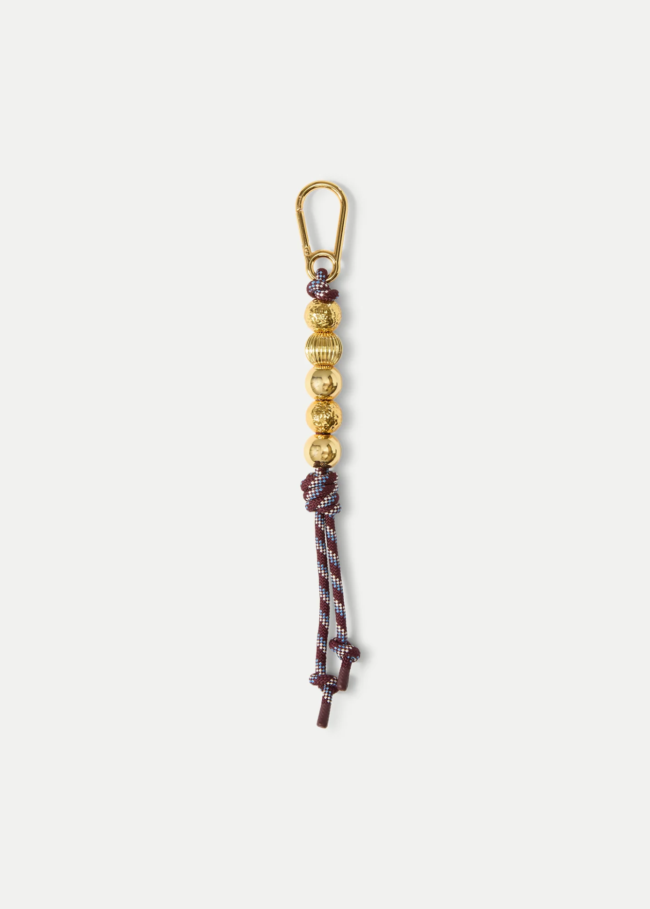 PARACORD 5 BEAD BAG CHARM RAISIN MULTI