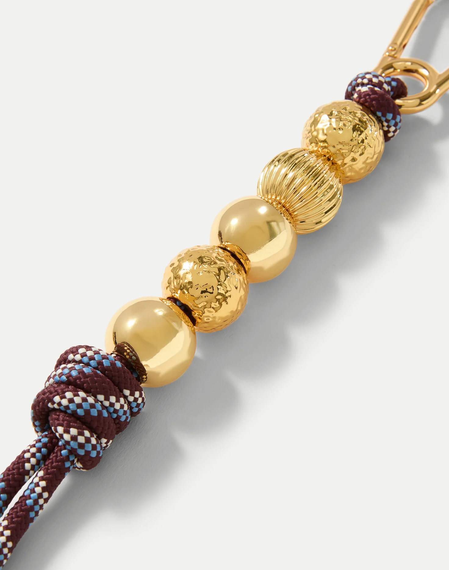 PARACORD 5 BEAD BAG CHARM RAISIN MULTI