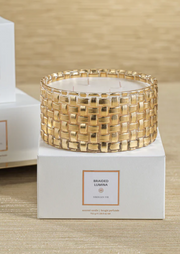BRAIDED LUMINA CANDLE JAR 4 WICK 26.5 SIBERIAN FIR