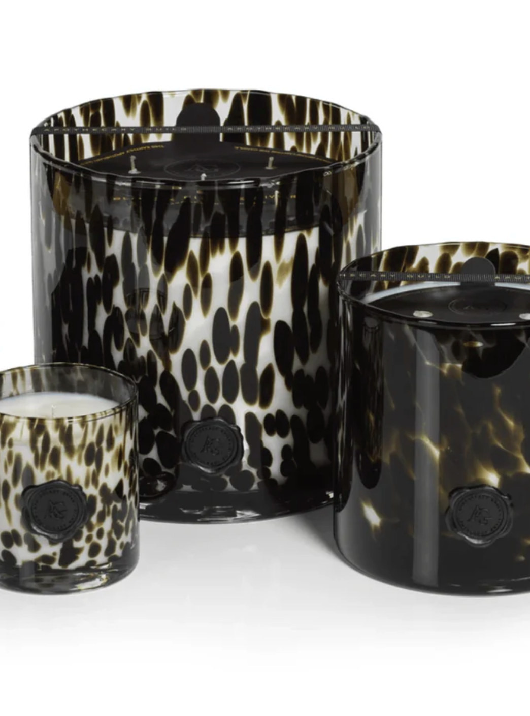 OPAL GLASS 5 WICK CANDLE JAR 128OZ BLACK FIG VETIVER