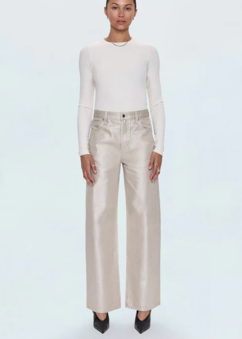 TATE HI RISE BOWED WIDE LEG