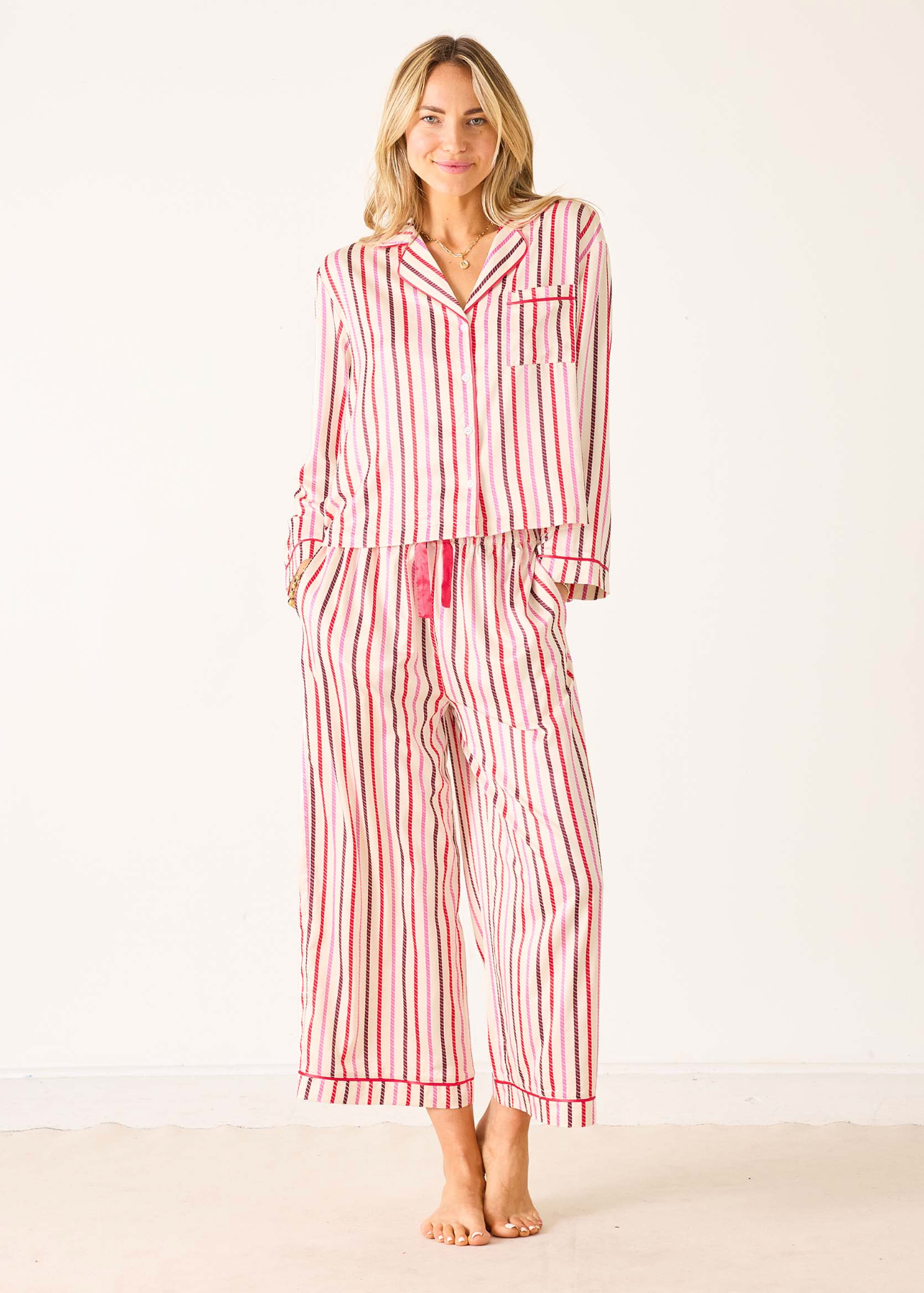 SATIN SAILOR PJ SET