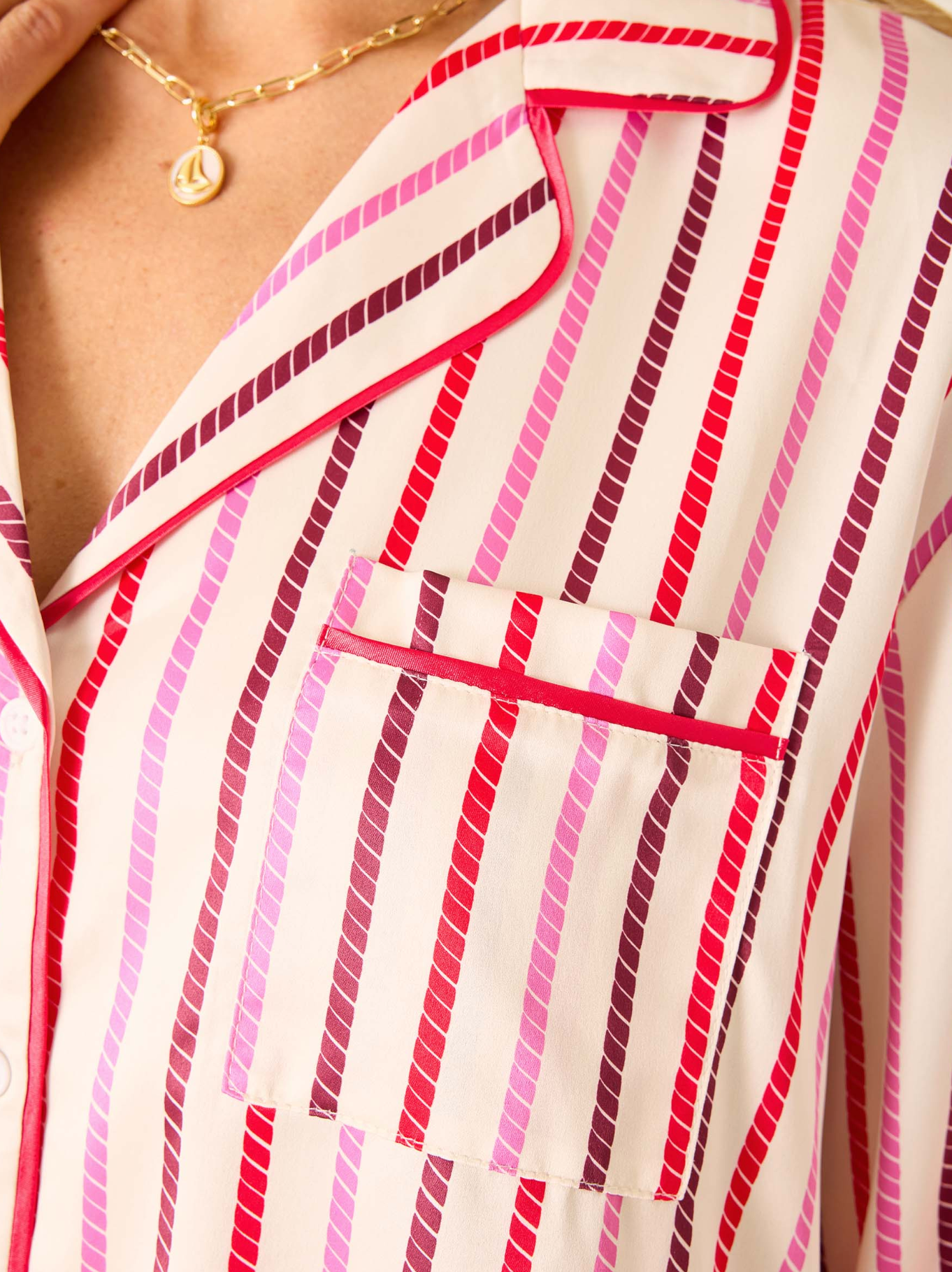 SATIN SAILOR PJ SET