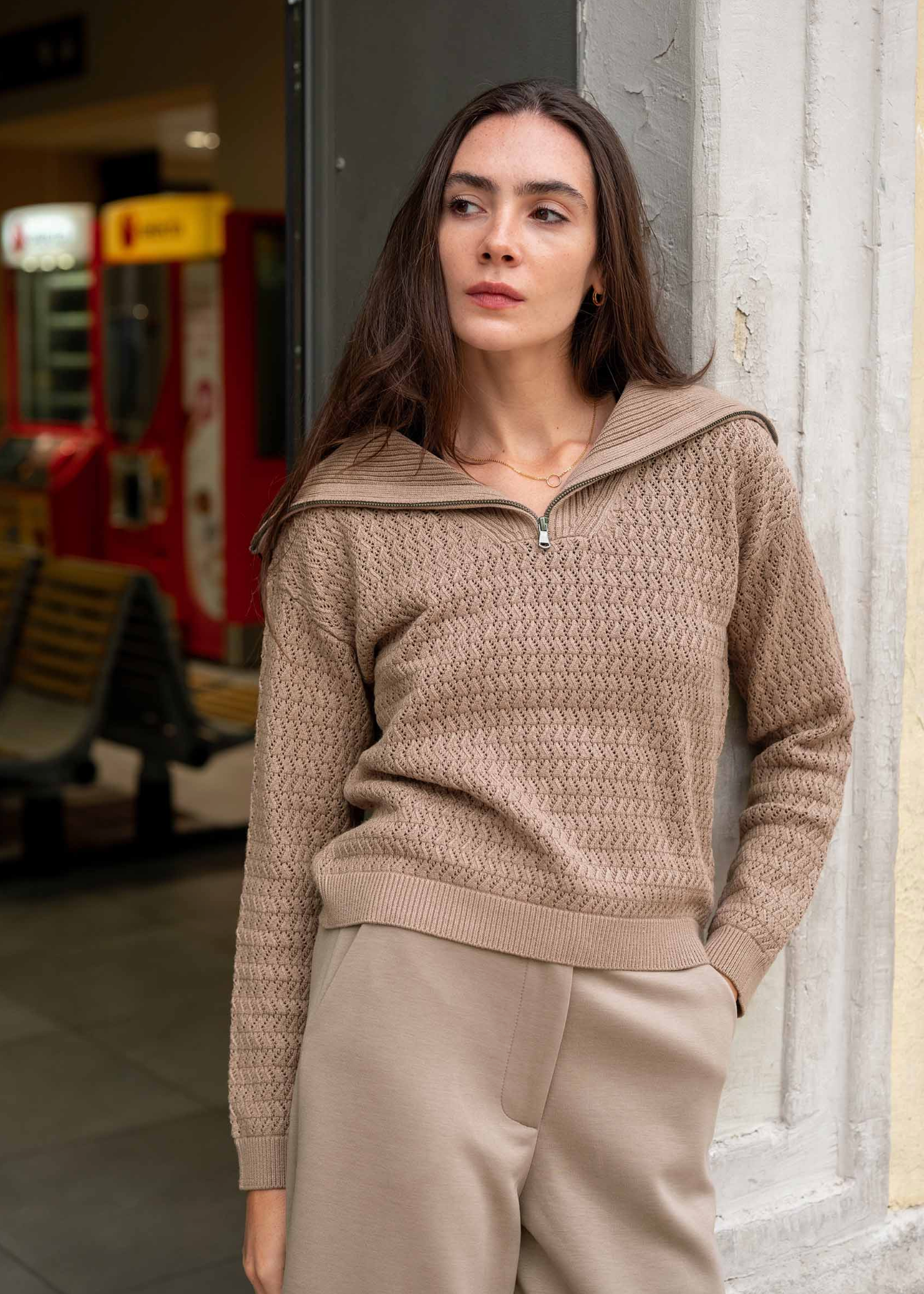 SIMONE QUARTER ZIP SWEATER