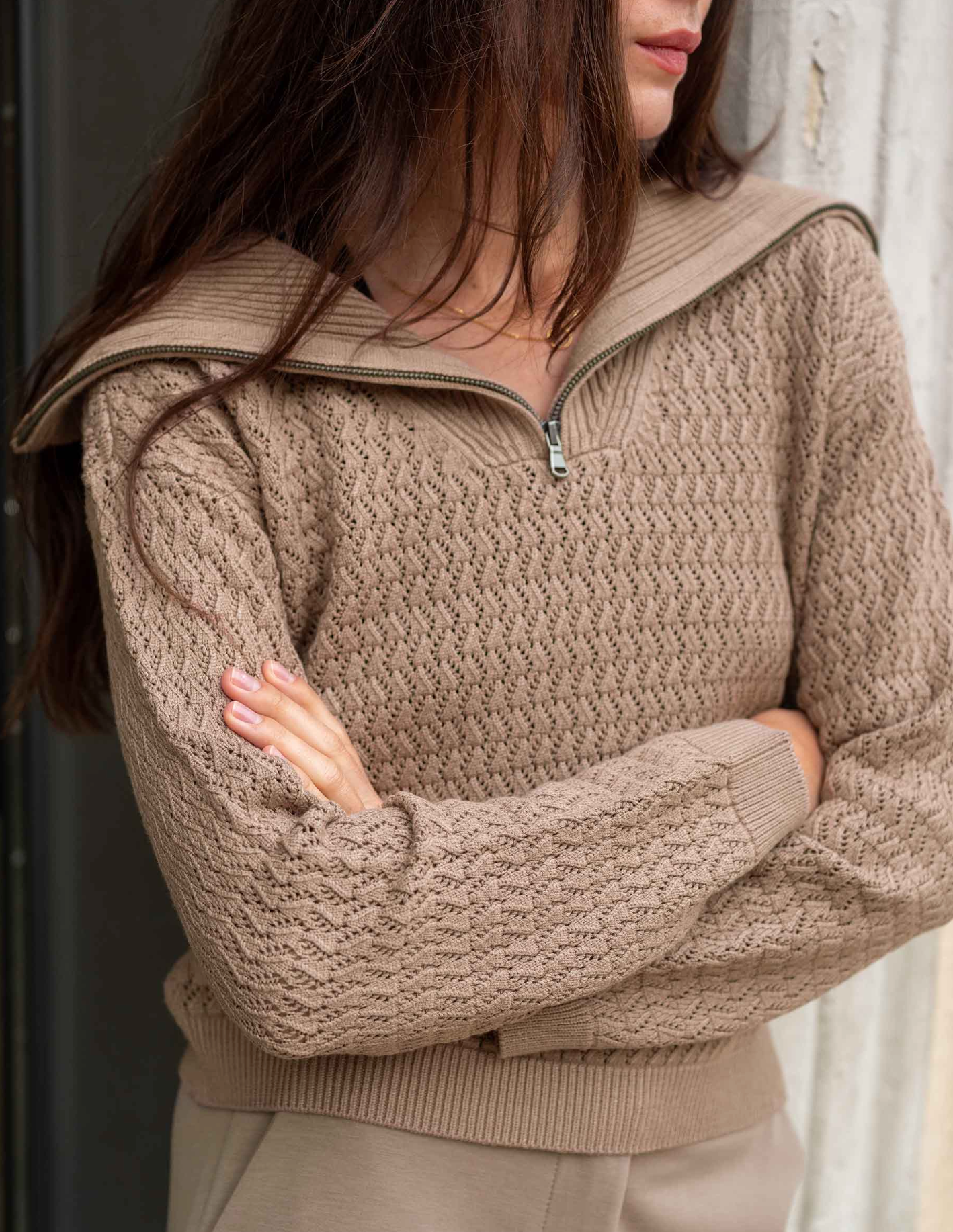 SIMONE QUARTER ZIP SWEATER