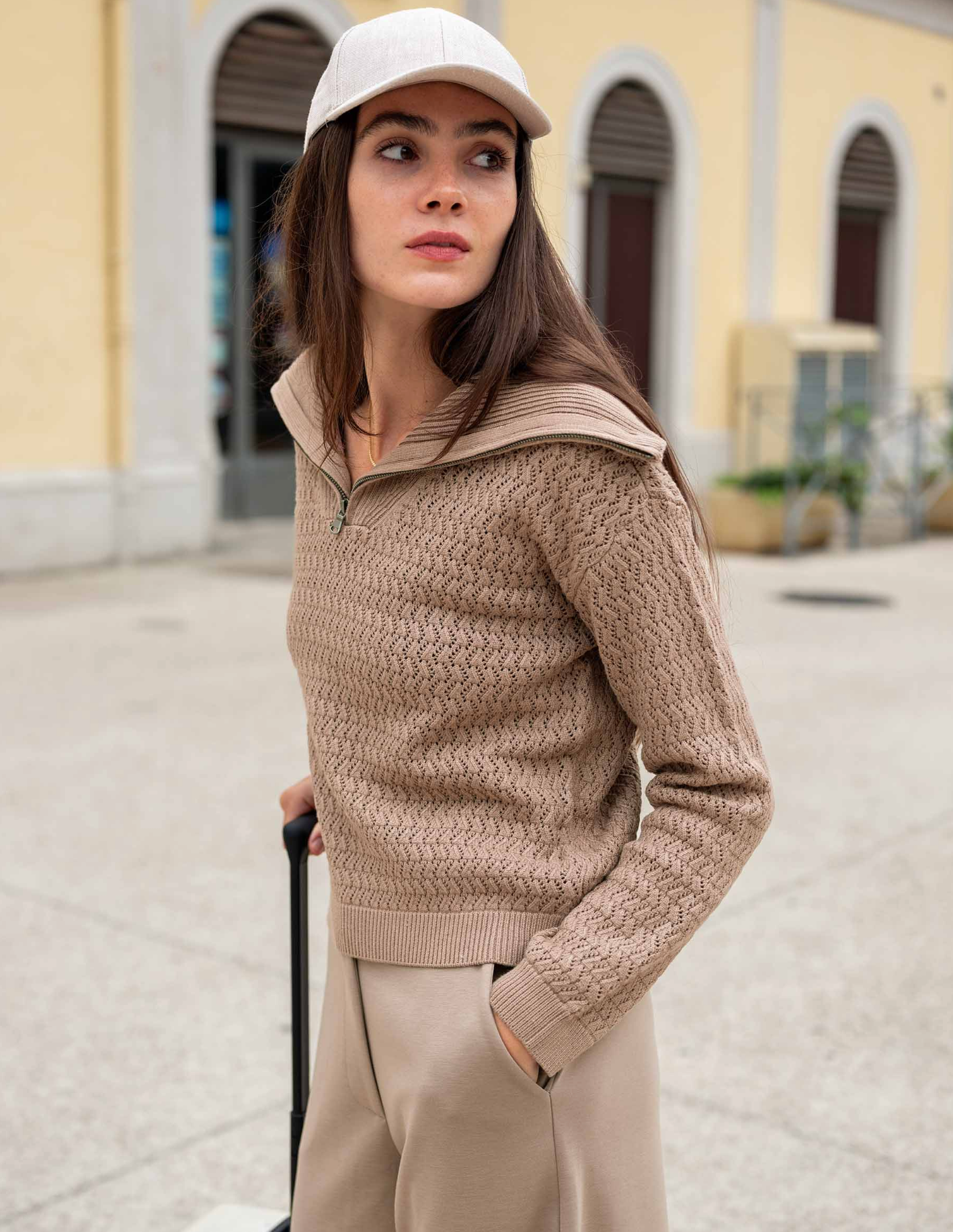 SIMONE QUARTER ZIP SWEATER