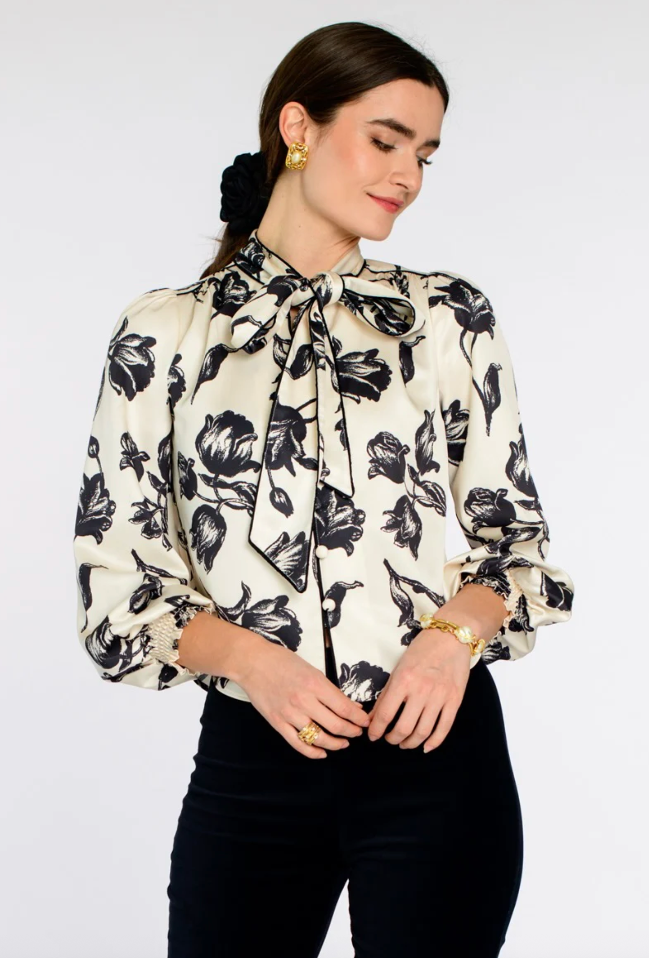 BRIT BOW BLOUSE
