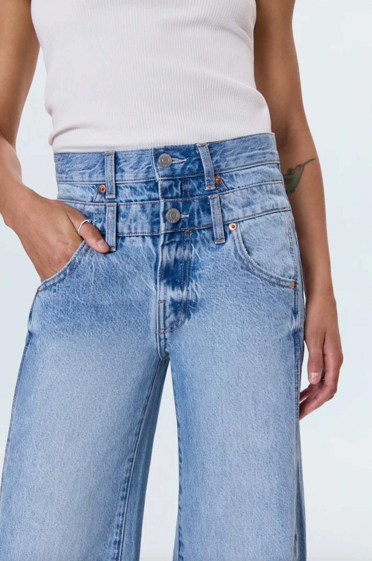 CALEB HI RISE RELAXED STACK WAIST