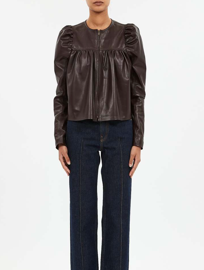 ANOUK ZIP UP LEATHER JACKET