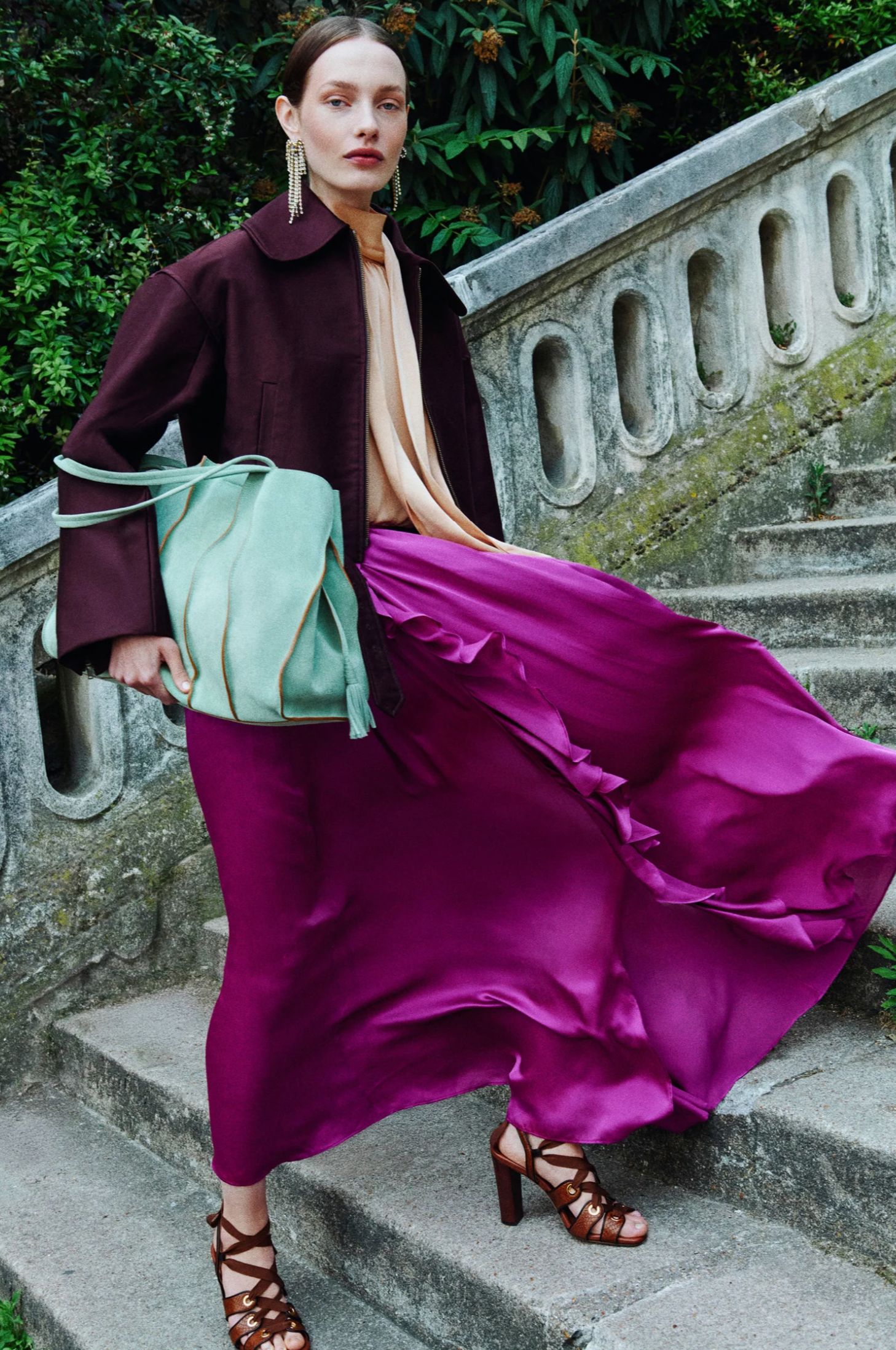 SIGNAL CROPPED BELTED JACKET