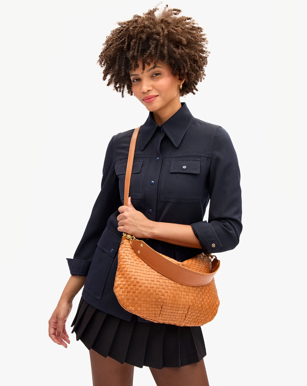 MOYEN MESSENGER WOVEN CHECKER NATURAL