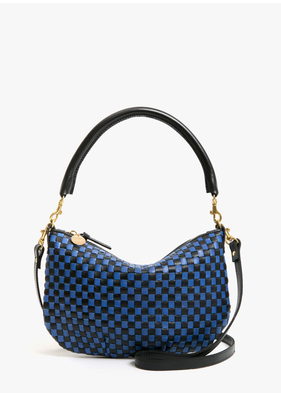 PETIT MOYEN MESSENGER WOVEN CHECKER BLACK/COBALT