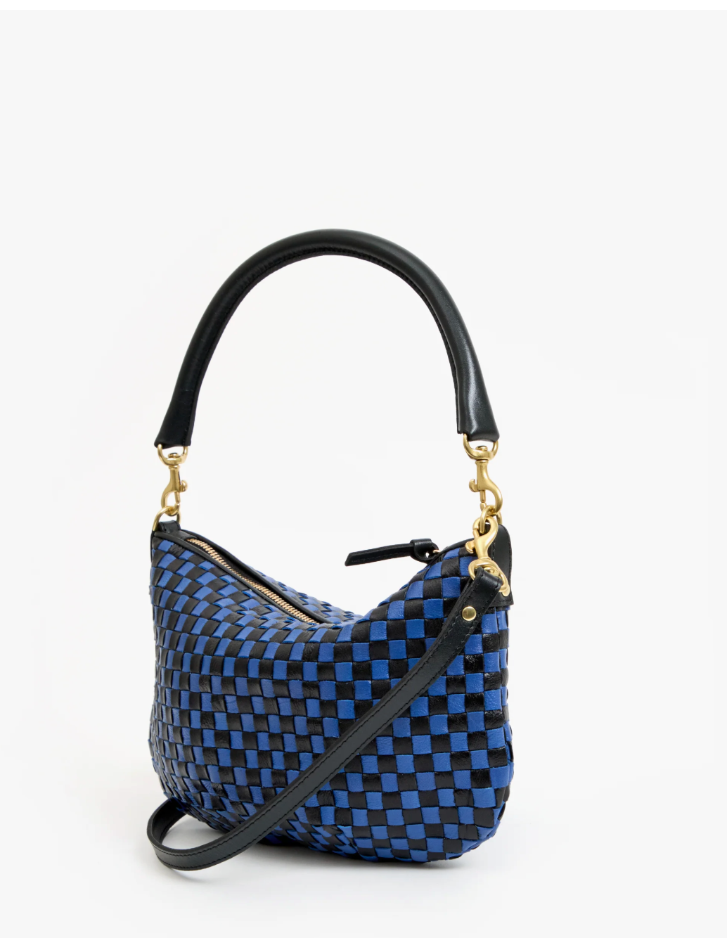 PETIT MOYEN MESSENGER WOVEN CHECKER BLACK/COBALT