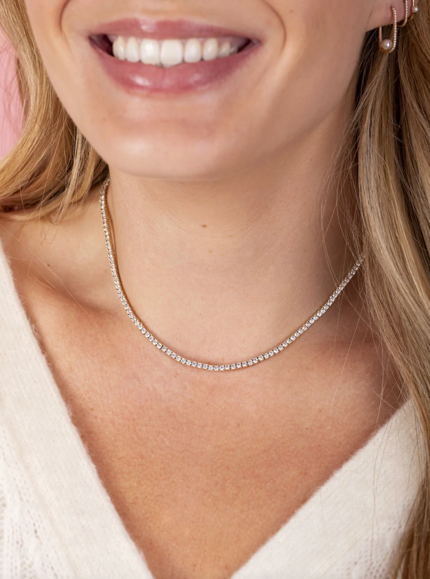 CLASSIC CZ TENNIS NECKLACE YELLOW