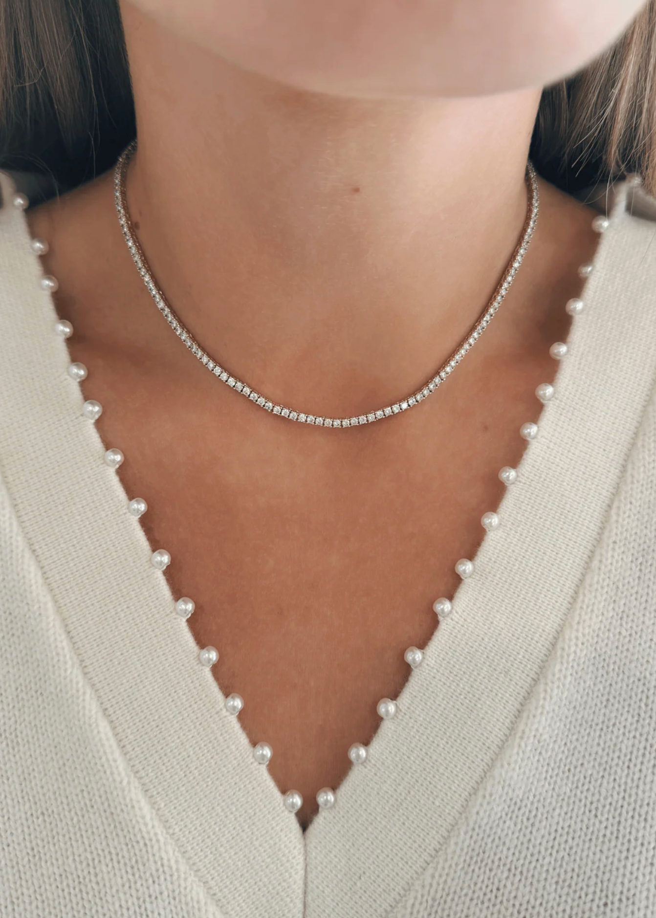 CLASSIC CZ TENNIS NECKLACE YELLOW