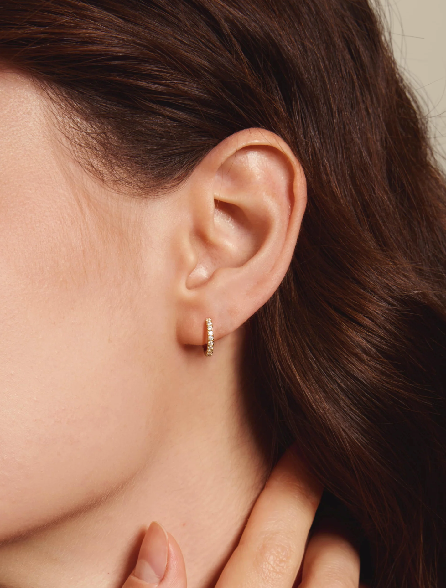 CLASSIC CZ HUGGIE EARRINGS SILVER